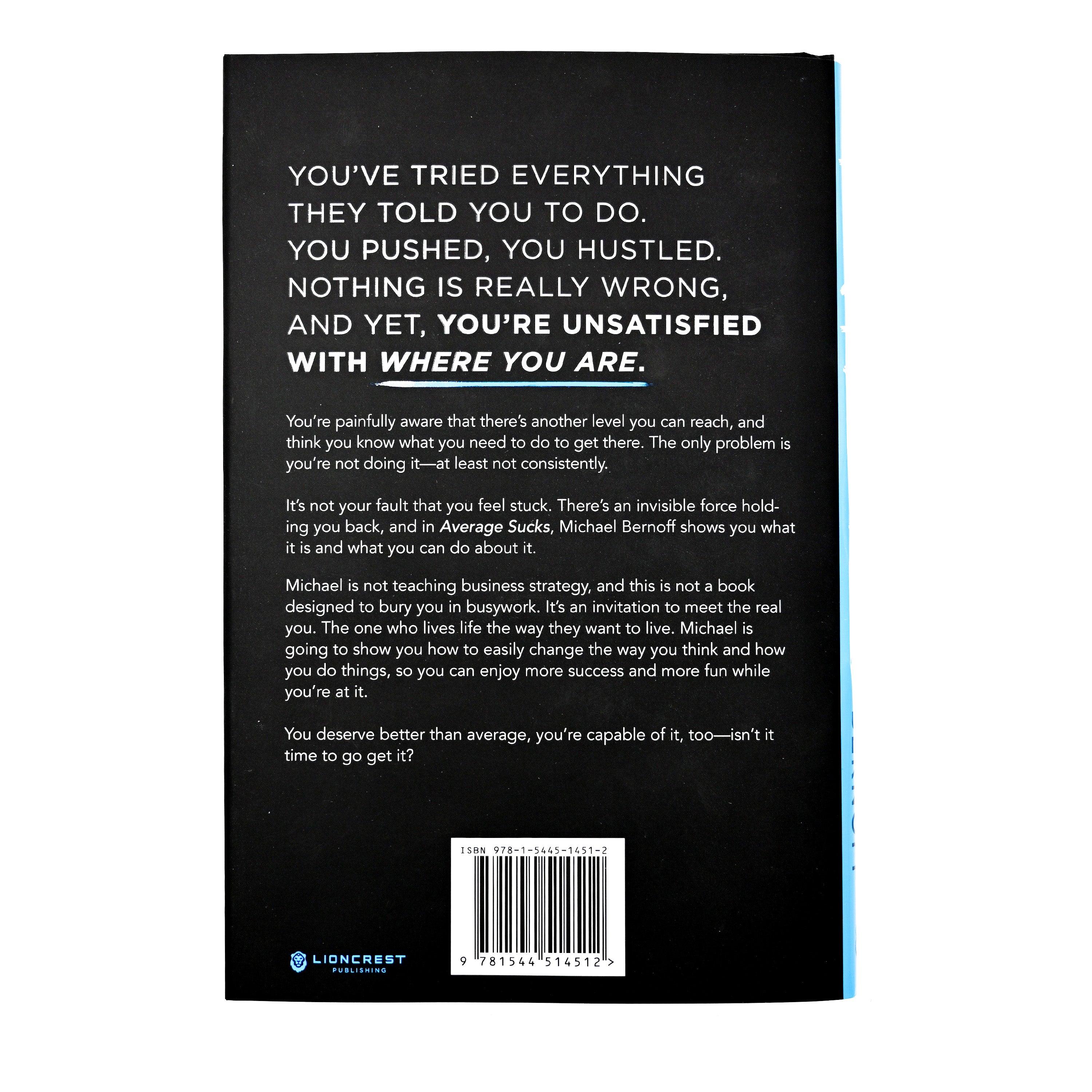 Average Sucks Book by Michael Bernoff
