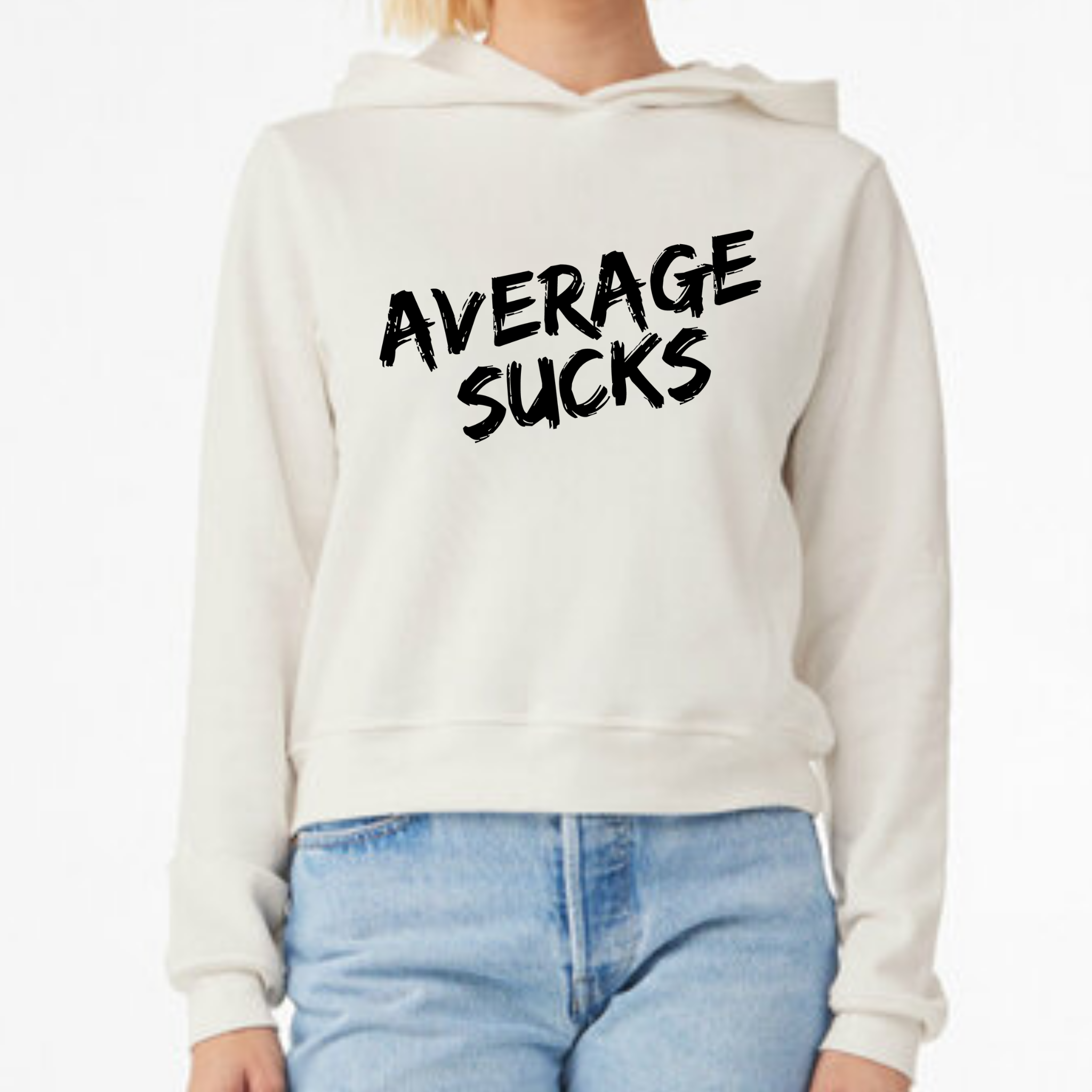 Average Sucks Women's Cropped Hoodie